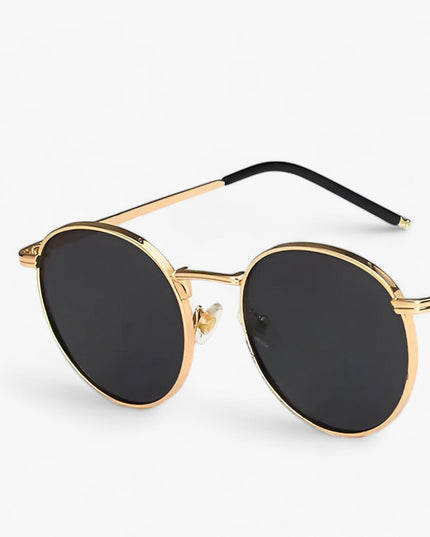 Men's Round Metal Frame Sunglasses with Tinted Lenses