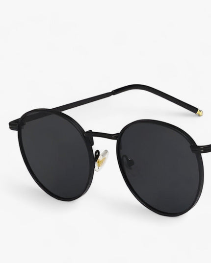 Men's Round Metal Frame Sunglasses with Tinted Lenses