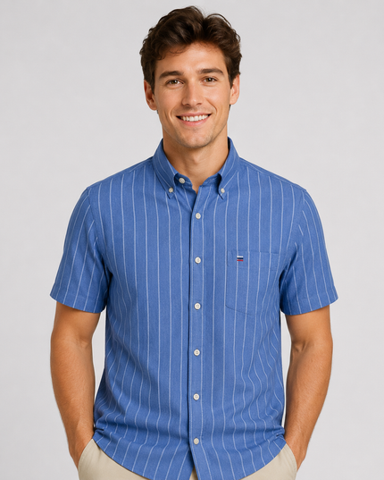 Men's Short-Sleeve Button-Down Oxford Shirt