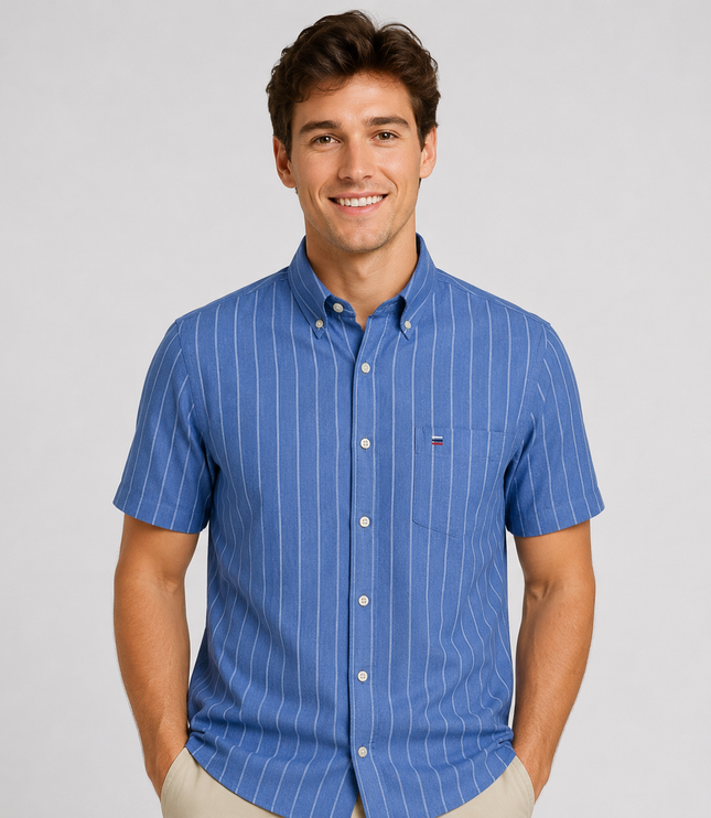 Men's Short-Sleeve Button-Down Oxford Shirt