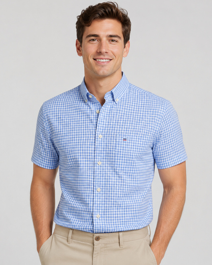 Men's Short-Sleeve Button-Down Oxford Shirt