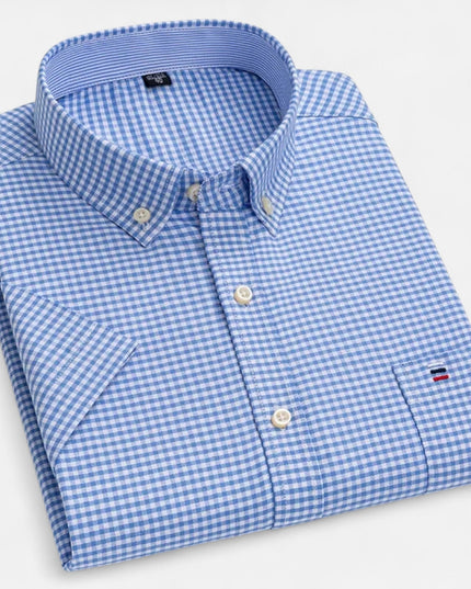 Men's Short-Sleeve Button-Down Oxford Shirt