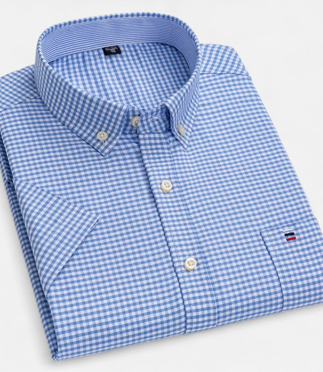 Men's Short-Sleeve Button-Down Oxford Shirt