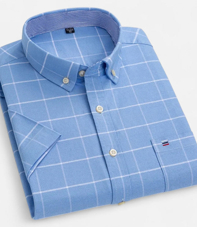 Men's Short-Sleeve Button-Down Oxford Shirt