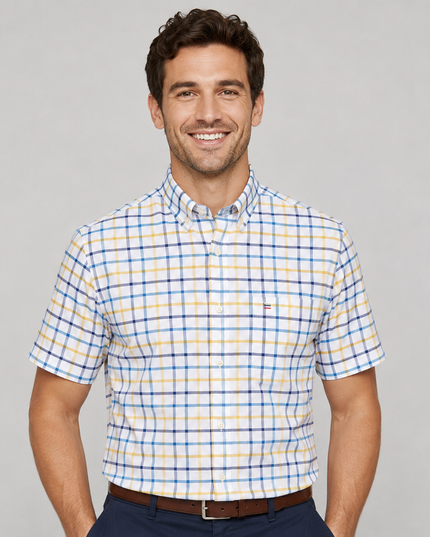 Men's Short-Sleeve Button-Down Oxford Shirt
