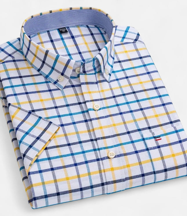 Men's Short-Sleeve Button-Down Oxford Shirt