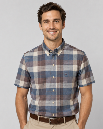 Men's Short-Sleeve Button-Down Oxford Shirt