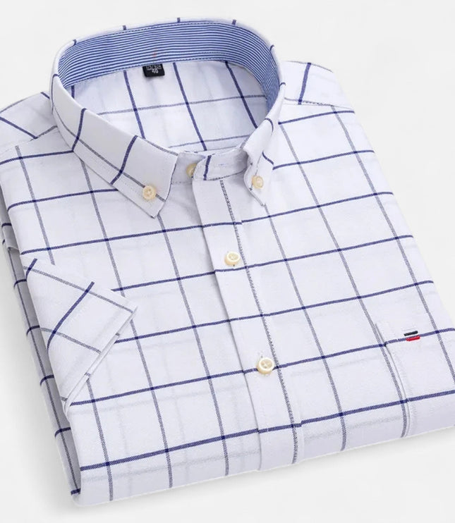 Men's Short-Sleeve Button-Down Oxford Shirt