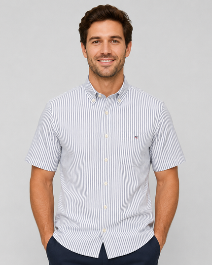 Men's Short-Sleeve Button-Down Oxford Shirt