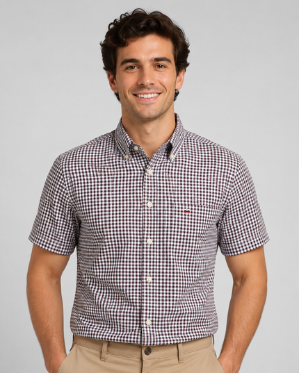 Men's Short-Sleeve Button-Down Oxford Shirt