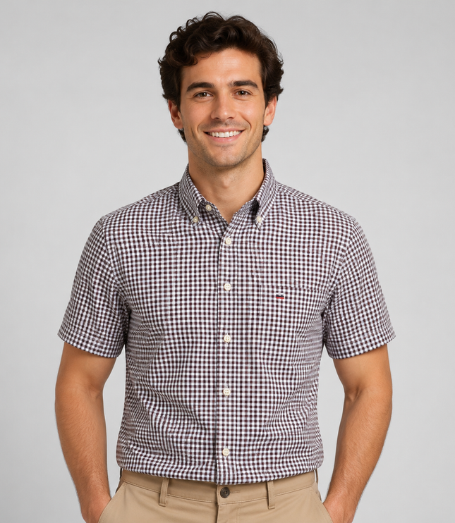 Men's Short-Sleeve Button-Down Oxford Shirt