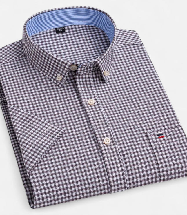 Men's Short-Sleeve Button-Down Oxford Shirt
