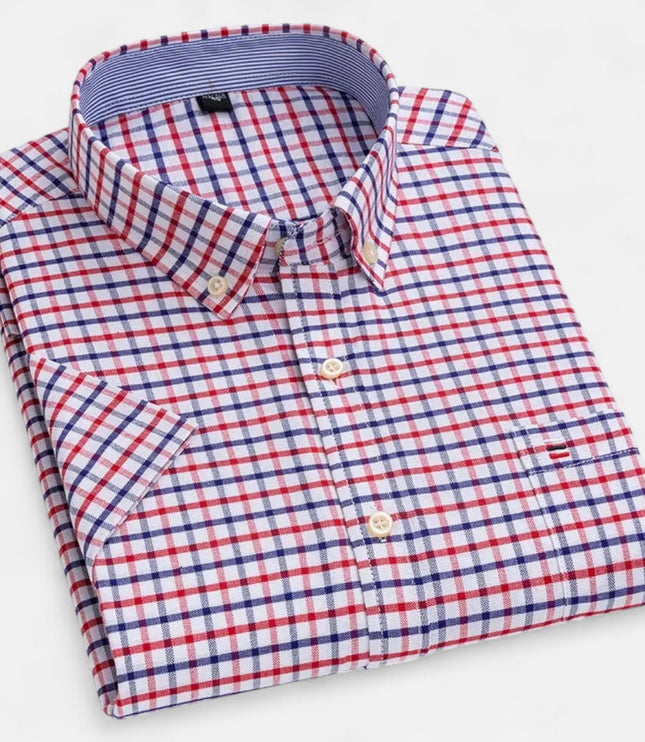 Men's Short-Sleeve Button-Down Oxford Shirt