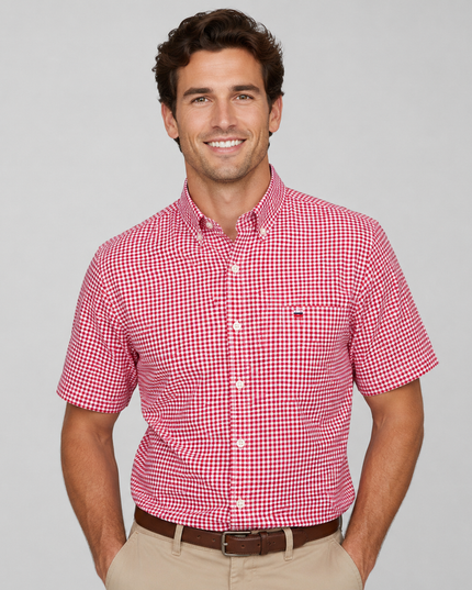 Men's Short-Sleeve Button-Down Oxford Shirt