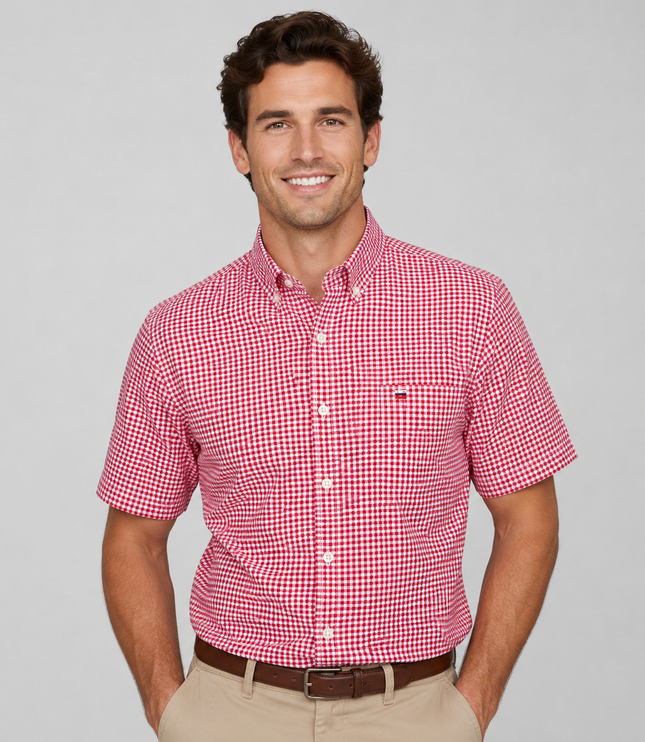 Men's Short-Sleeve Button-Down Oxford Shirt