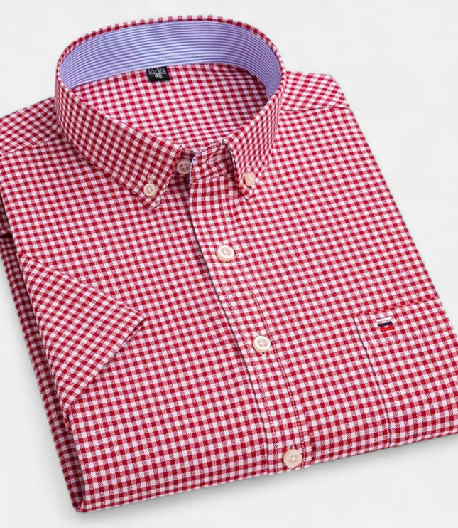 Men's Short-Sleeve Button-Down Oxford Shirt