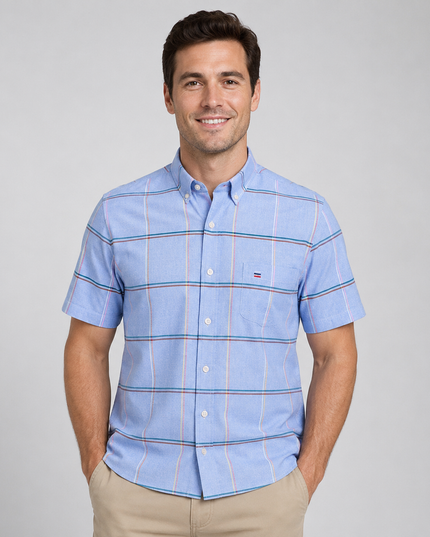 Men's Short-Sleeve Button-Down Oxford Shirt