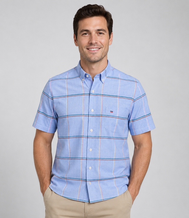 Men's Short-Sleeve Button-Down Oxford Shirt