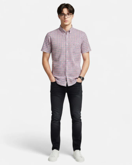Men's Short-Sleeve Button-Down Oxford Shirt