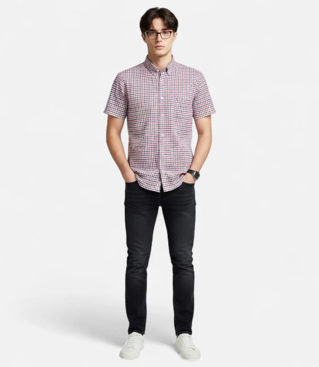 Men's Short-Sleeve Button-Down Oxford Shirt