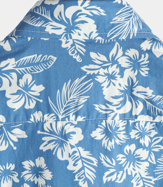 Men's Short Sleeve Hawaiian Shirt with Floral Print
