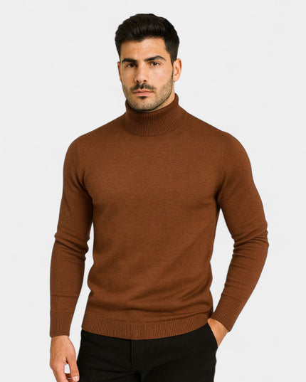 Men's Slim Fit Ribbed Turtleneck Sweater
