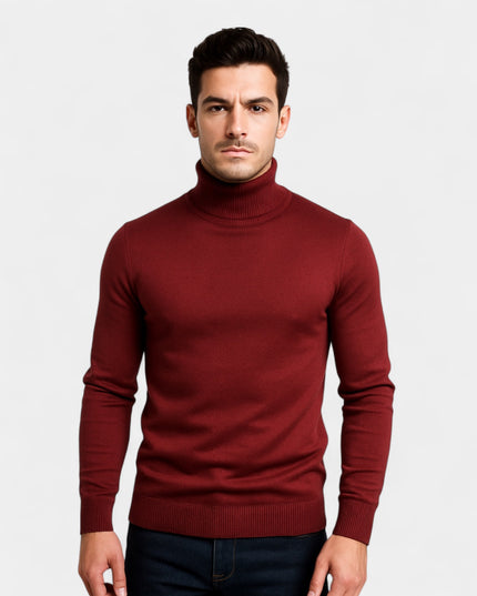 Men's Slim Fit Ribbed Turtleneck Sweater
