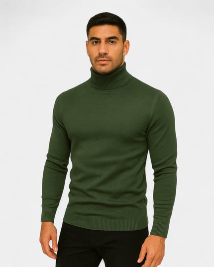 Men's Slim Fit Ribbed Turtleneck Sweater