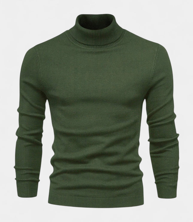 Men's Slim Fit Ribbed Turtleneck Sweater