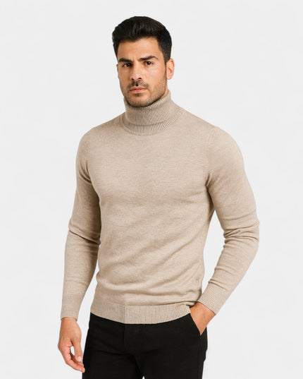 Men's Slim Fit Ribbed Turtleneck Sweater