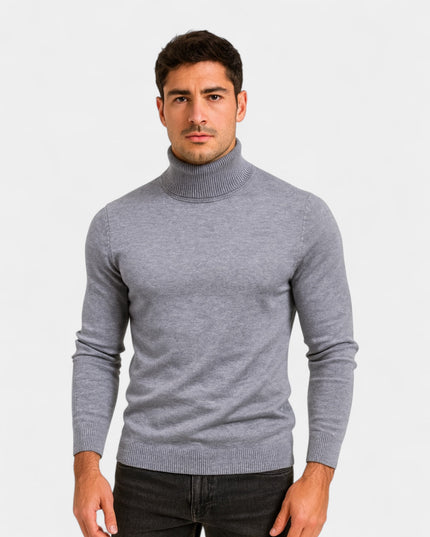 Men's Slim Fit Ribbed Turtleneck Sweater