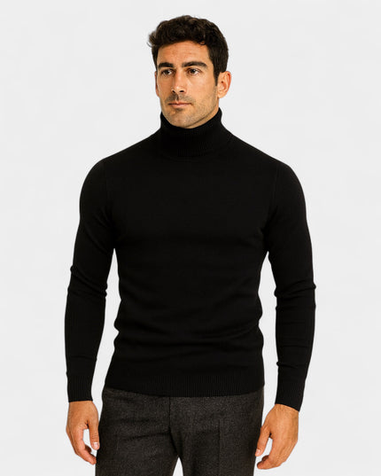 Men's Slim Fit Ribbed Turtleneck Sweater
