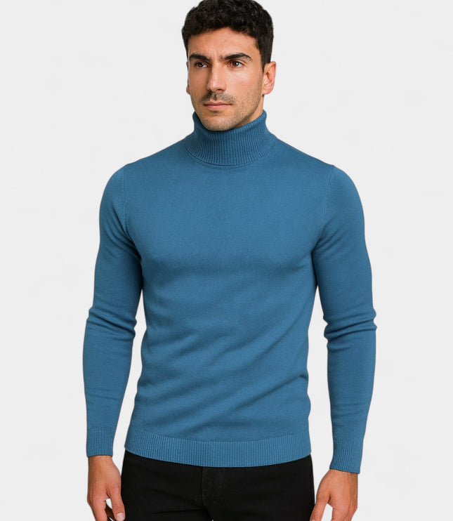 Men's Slim Fit Ribbed Turtleneck Sweater