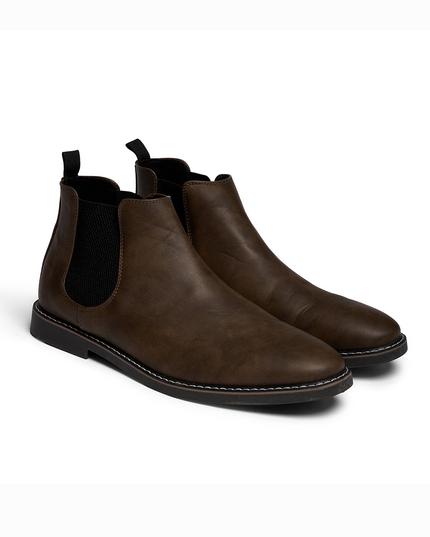 Men's Smooth Chelsea Boots with Pull Tab