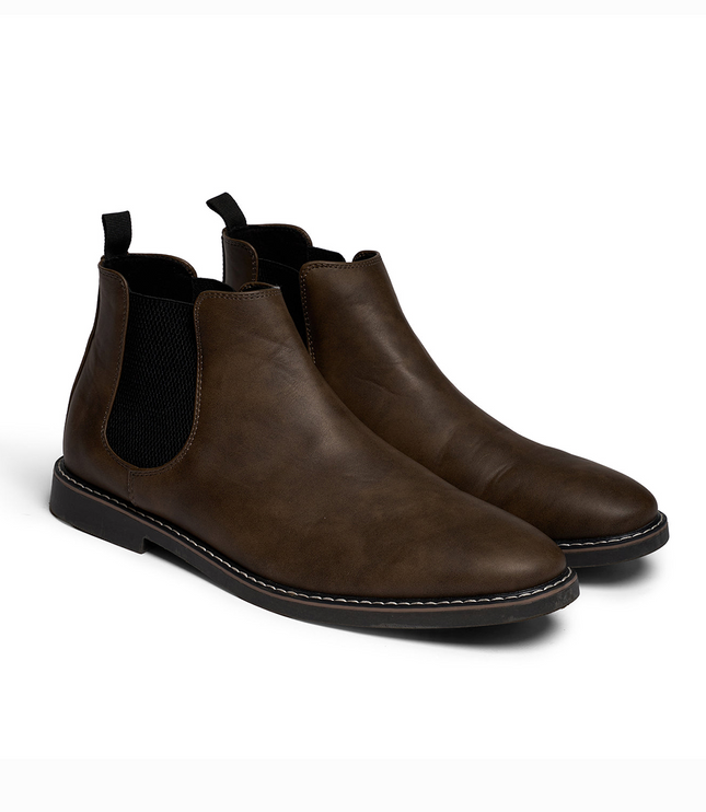 Men's Smooth Chelsea Boots with Pull Tab