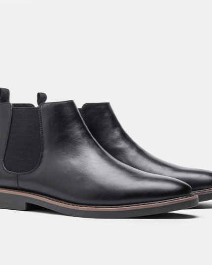 Men's Smooth Chelsea Boots with Pull Tab