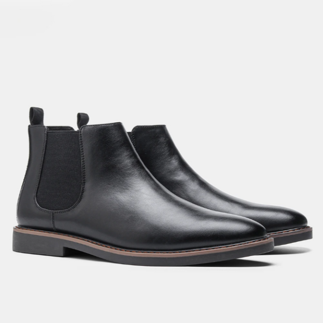 Men's Smooth Chelsea Boots with Pull Tab
