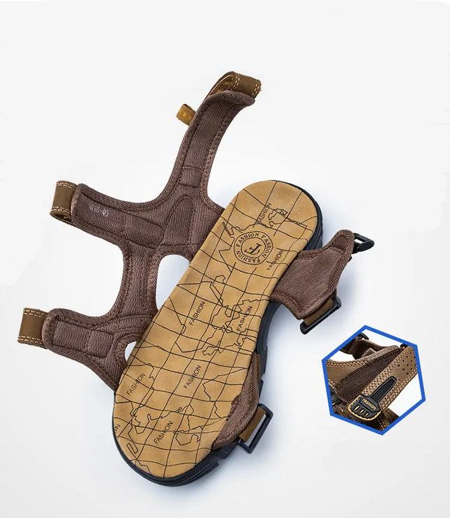 Men's Sport Sandals with Adjustable Hook-and-Loop Straps
