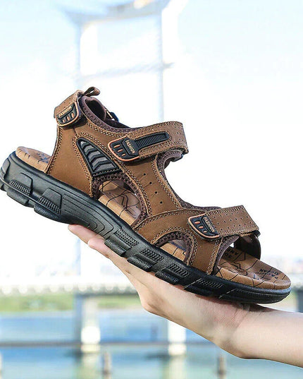 Men's Sport Sandals with Adjustable Hook-and-Loop Straps