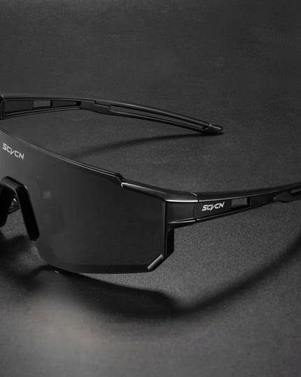 Men's Sport Shield Sunglasses with Mirrored Lens