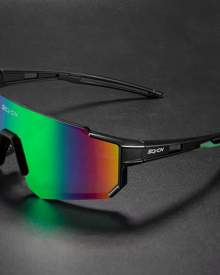 Men's Sport Shield Sunglasses with Mirrored Lens