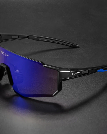 Men's Sport Shield Sunglasses with Mirrored Lens