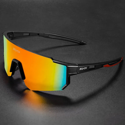 Men's Sport Shield Sunglasses with Mirrored Lens
