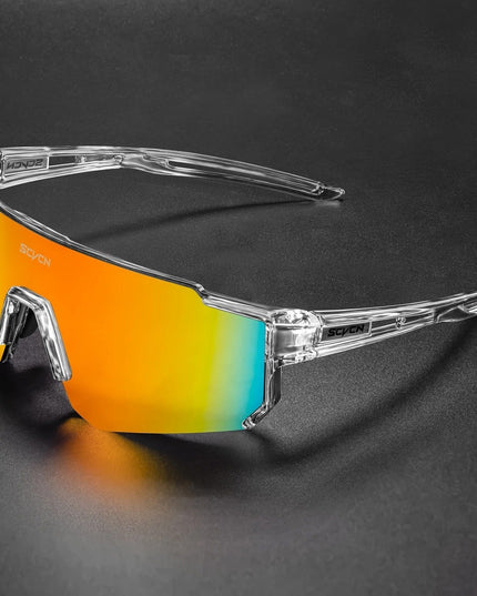 Men's Sport Shield Sunglasses with Mirrored Lens