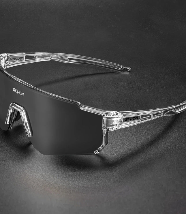 Men's Sport Shield Sunglasses with Mirrored Lens