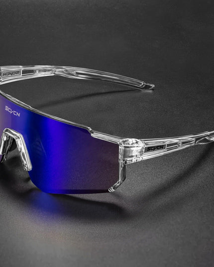 Men's Sport Shield Sunglasses with Mirrored Lens