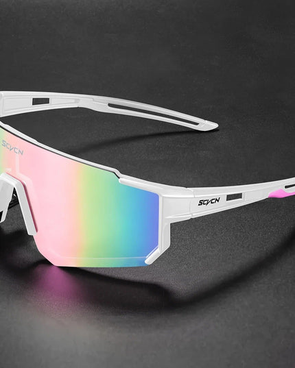 Men's Sport Shield Sunglasses with Mirrored Lens