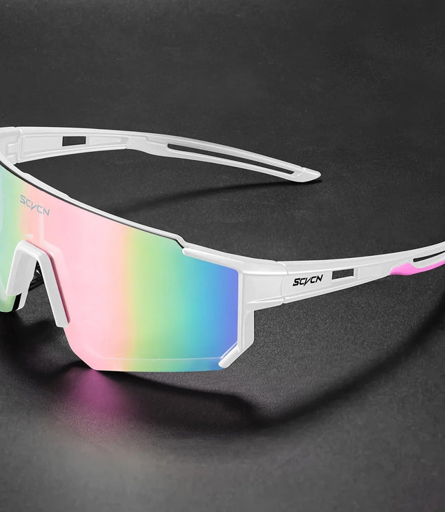Men's Sport Shield Sunglasses with Mirrored Lens