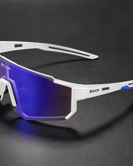 Men's Sport Shield Sunglasses with Mirrored Lens