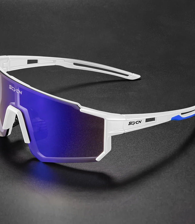 Men's Sport Shield Sunglasses with Mirrored Lens
